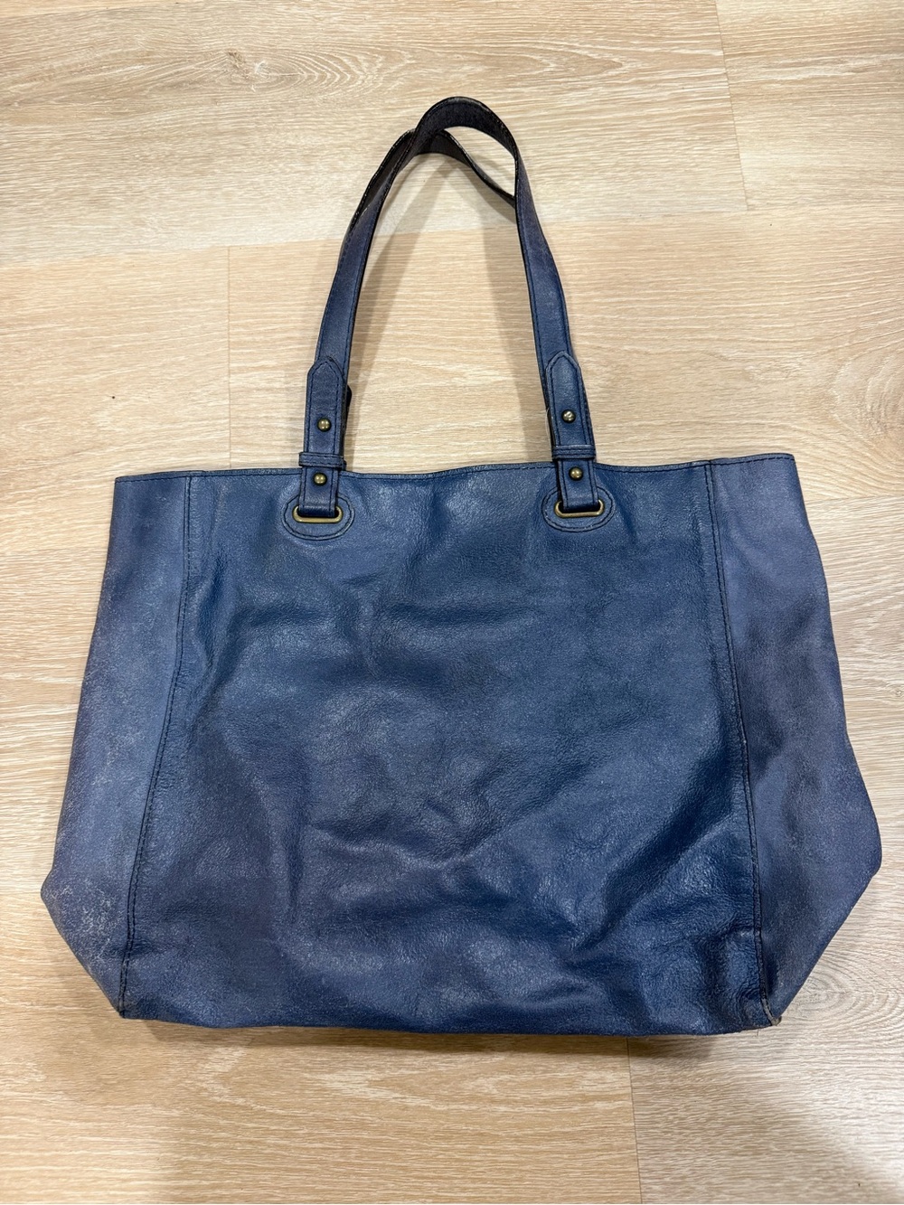 Wilsons Leather Navy Blue Leather Tote